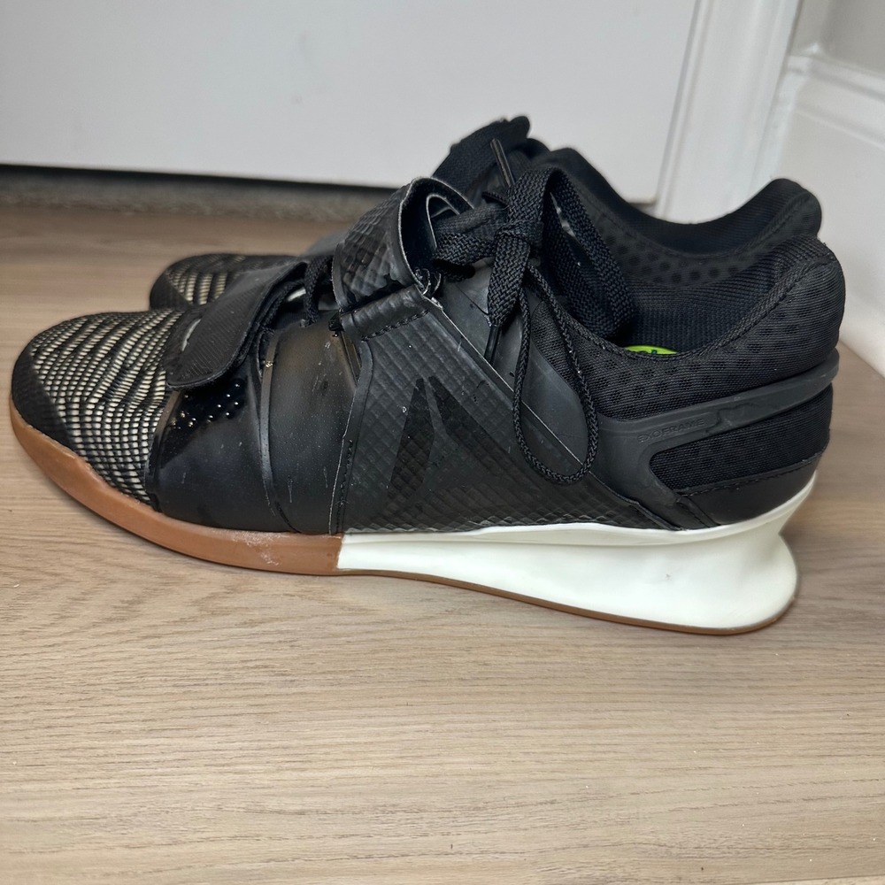 Reebok Legacy Lifter II Mens Weightlifting Shoes Black White Gum FU7872 Size 10 - Picture 3 of 7